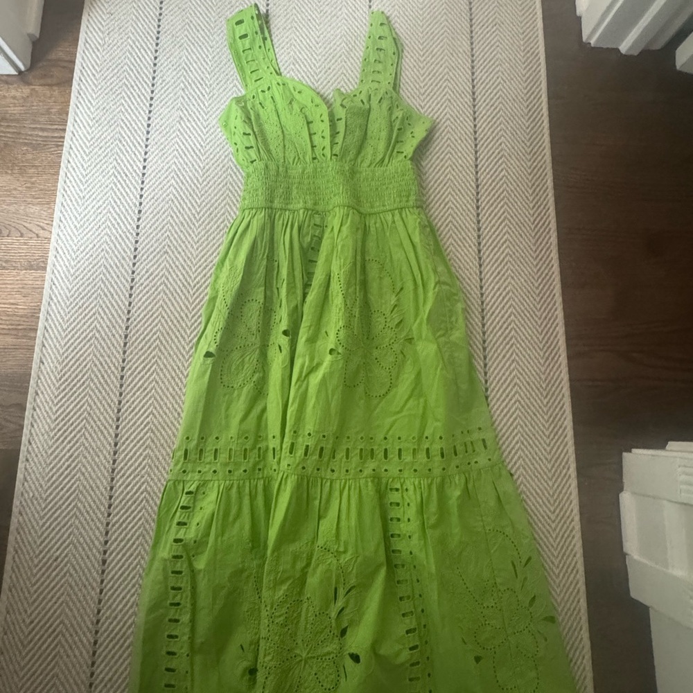 Rails Lime Green Eyelet Maxi Dress